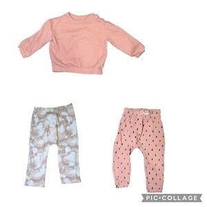 Grayson Collective Toddler 2T Outfit Bundle Quilted Top Muslin Tie Dye Pants